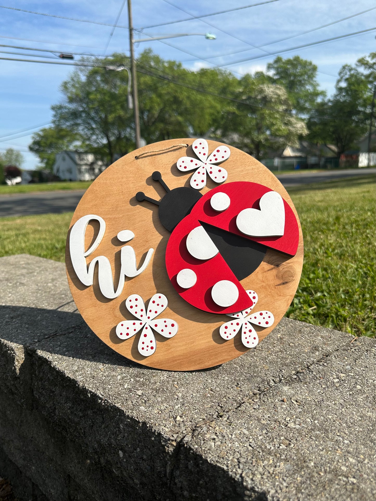 Ladybug Hi Sign