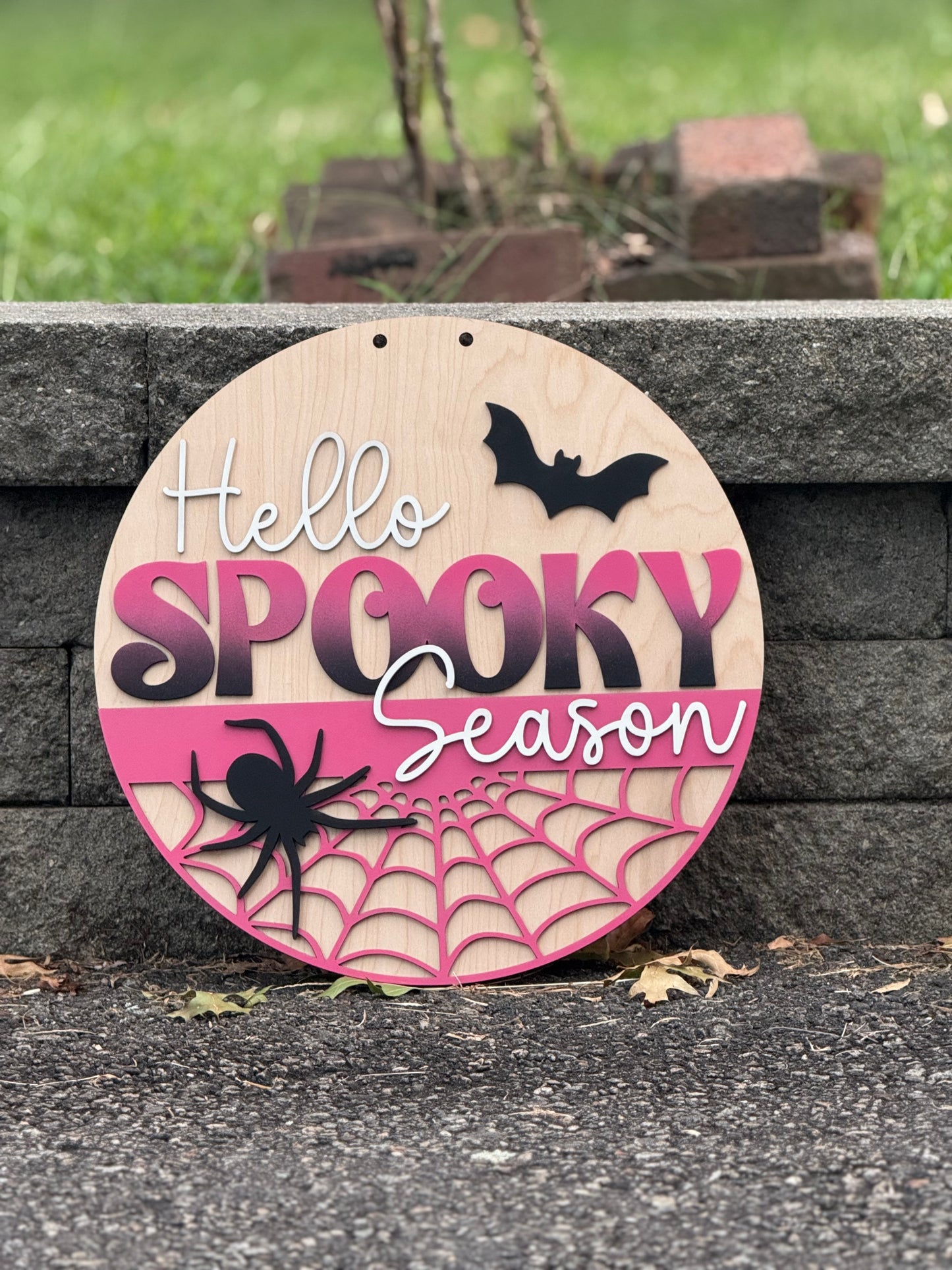 Hello Spooky Season Halloween Sign