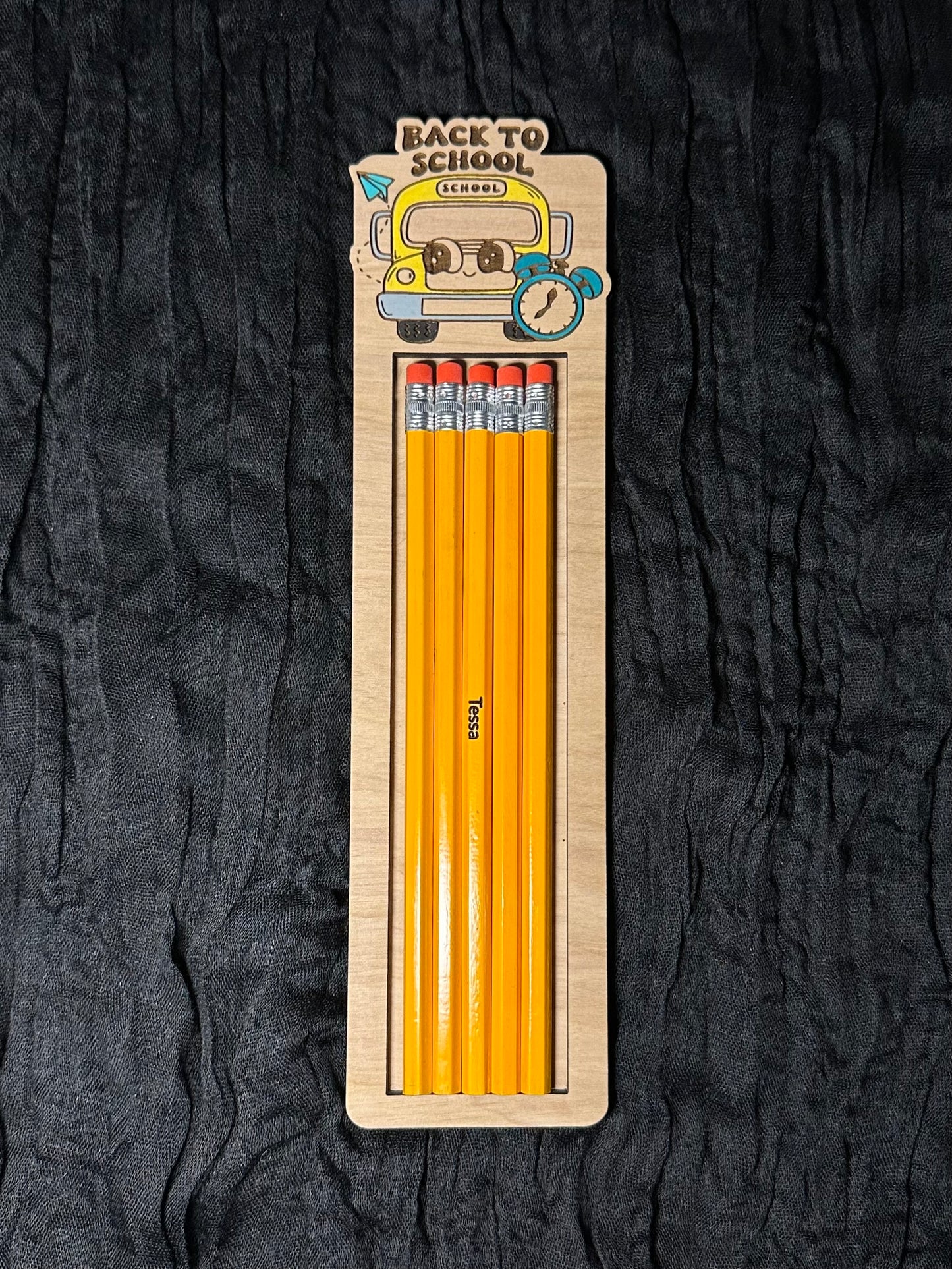 Back to School Bus Pencil Holder