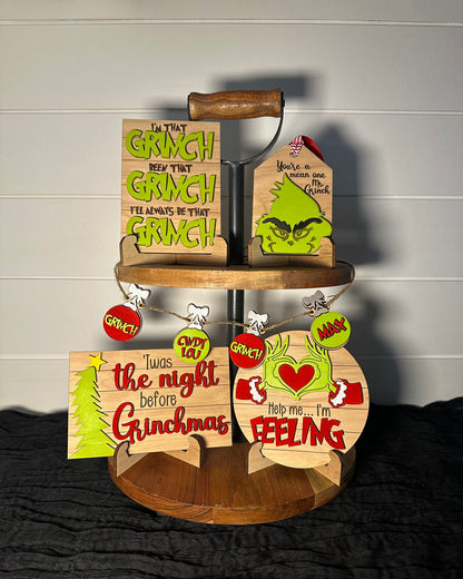 Grinch Tiered Tray Set