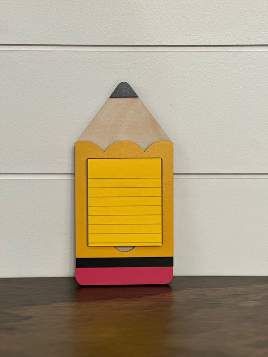 Pencil Post It Note Pad Holder