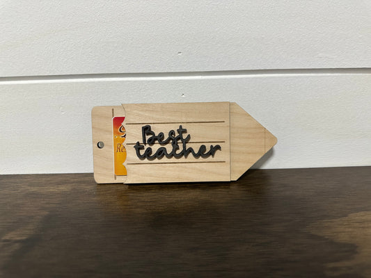 Pencil Gift Card Holder