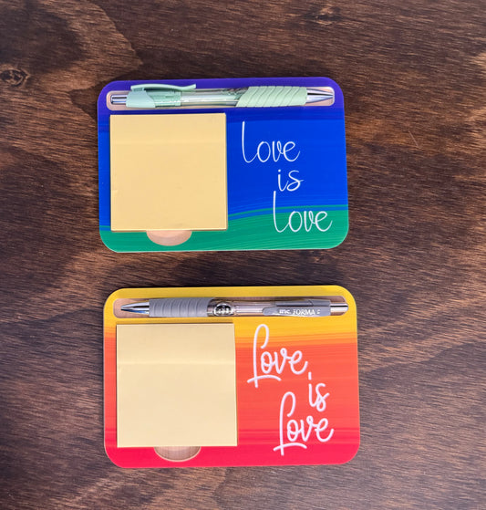 Love is Love Notepad Holder Acrylic/Wood Wholesale