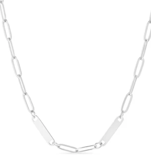 2 Bar Paperclip Necklace