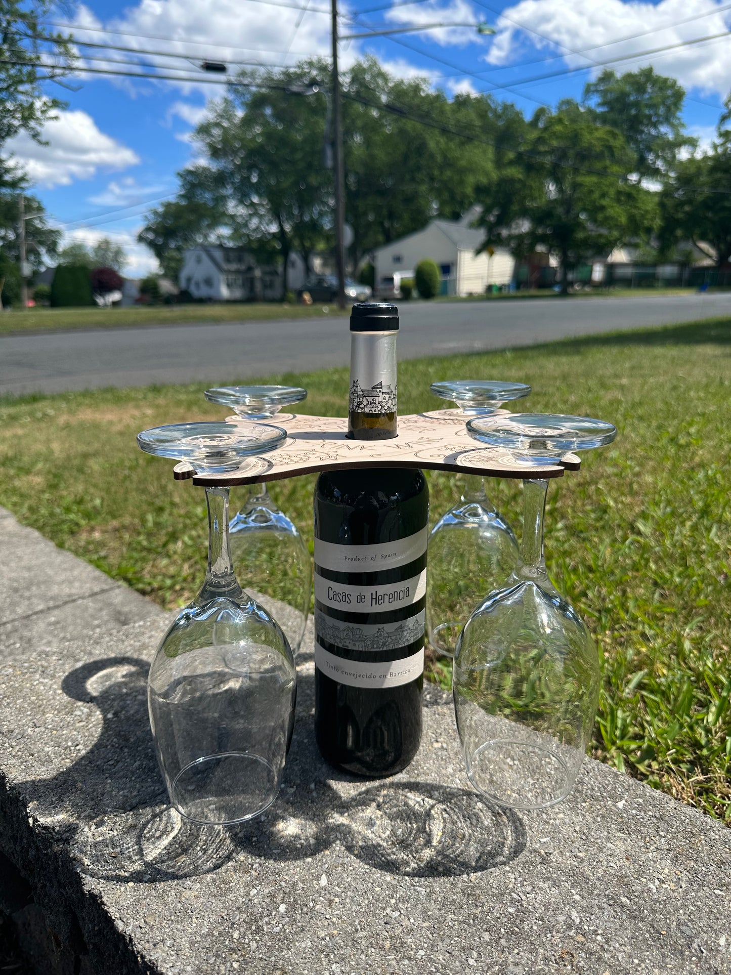 Wine Glass Caddy (Save Water Drink Wine)
