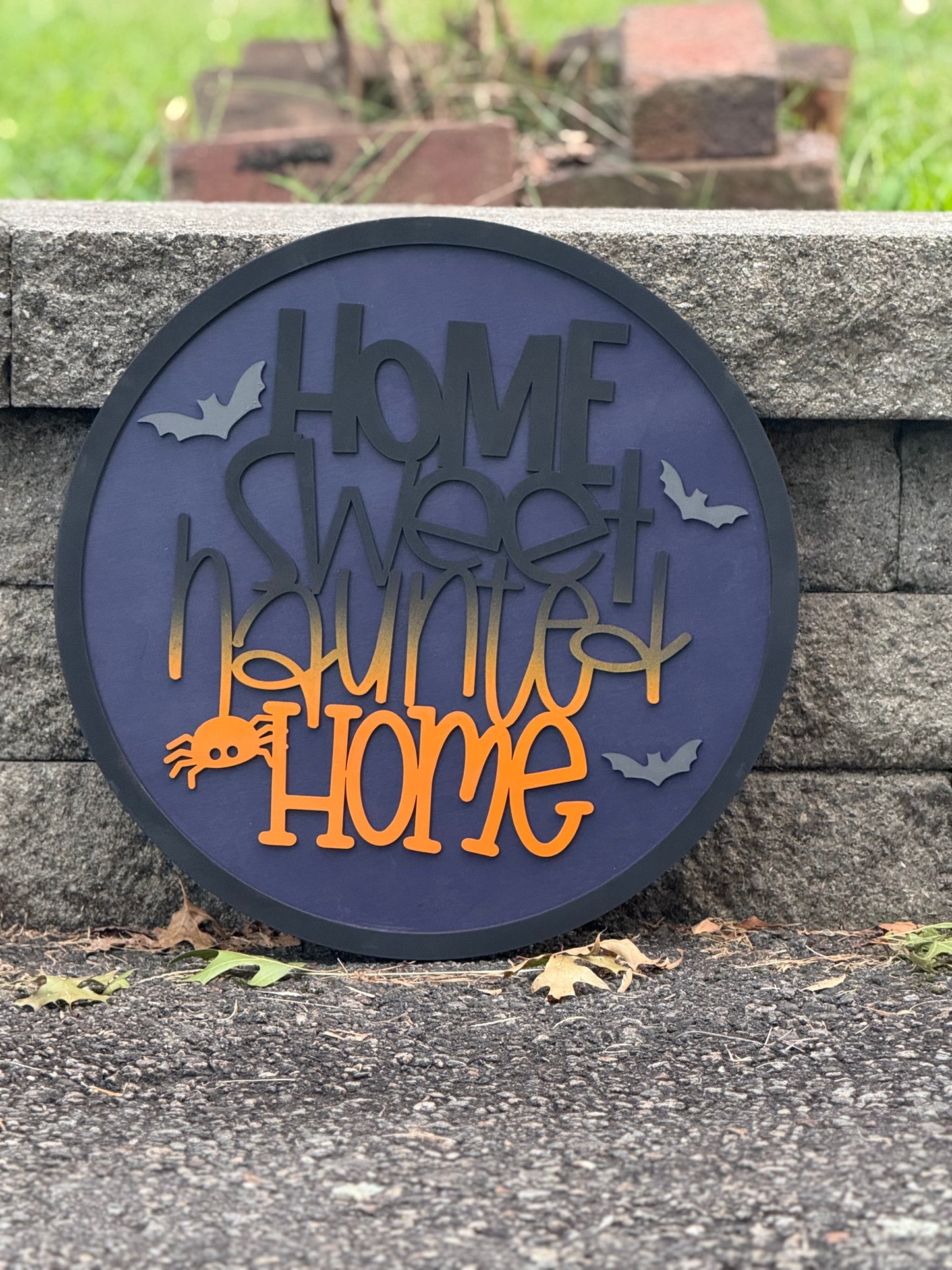 Home Sweet Haunted Home Halloween Sign