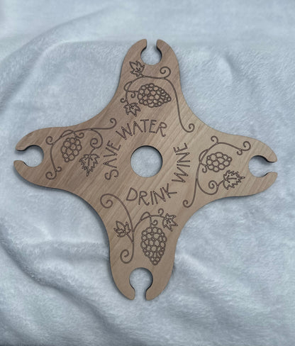 Wine Glass Caddy (Save Water Drink Wine)