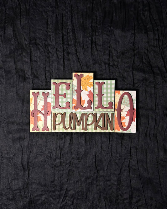 Hello Pumpkin Shelf Sitter