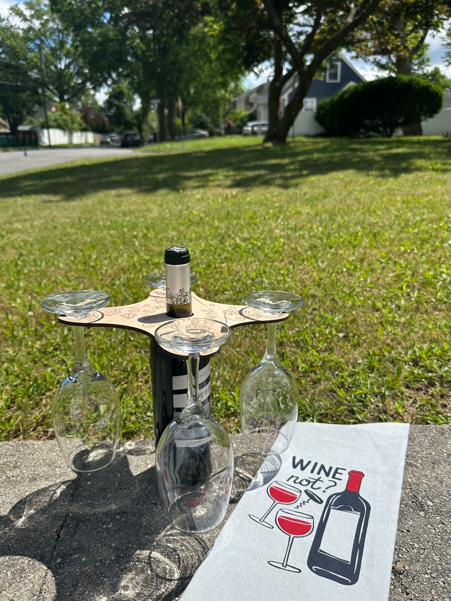 Wine Glass Caddy (Save Water Drink Wine)