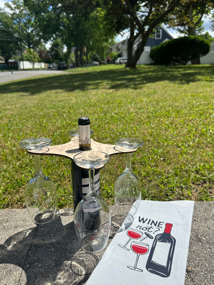 Wine Glass Caddy (Save Water Drink Wine)