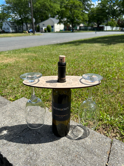 Wine Glass Caddy (Drink Wine Feel Fine)