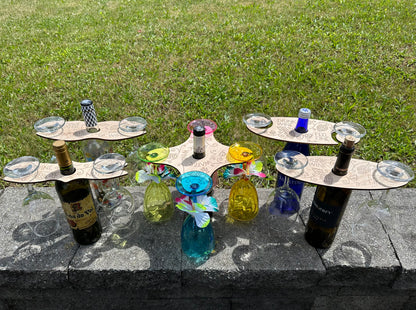 Wine Glass Caddy (Drink Wine Feel Fine)