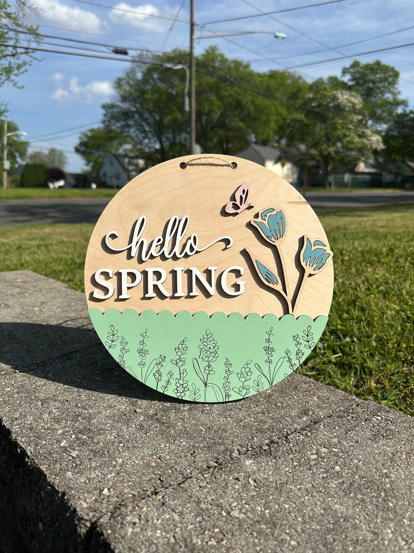 Hello Spring Sign