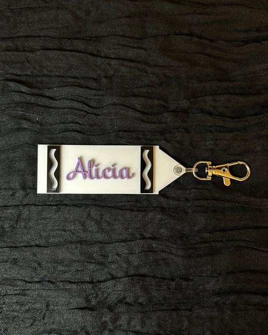 Crayon Backpack Tag