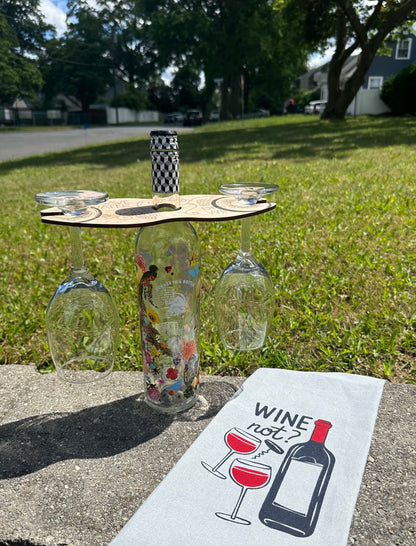 Wine Glass Caddy (Save Water Drink Wine)