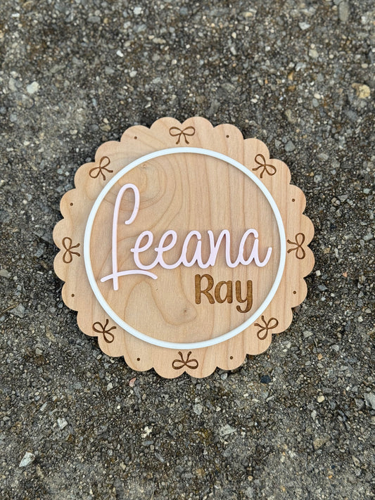 Custom Baby Name Sign – Nursery Room Décor
