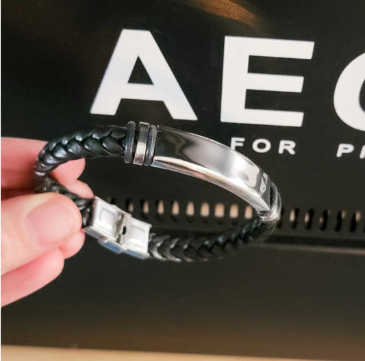 Black Braided Cord Men’s Bracelet