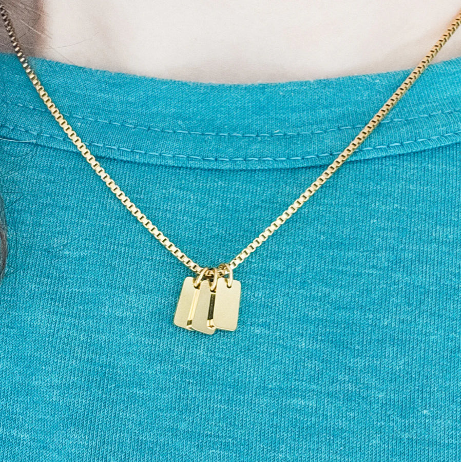 Mini Tag Trio Necklace