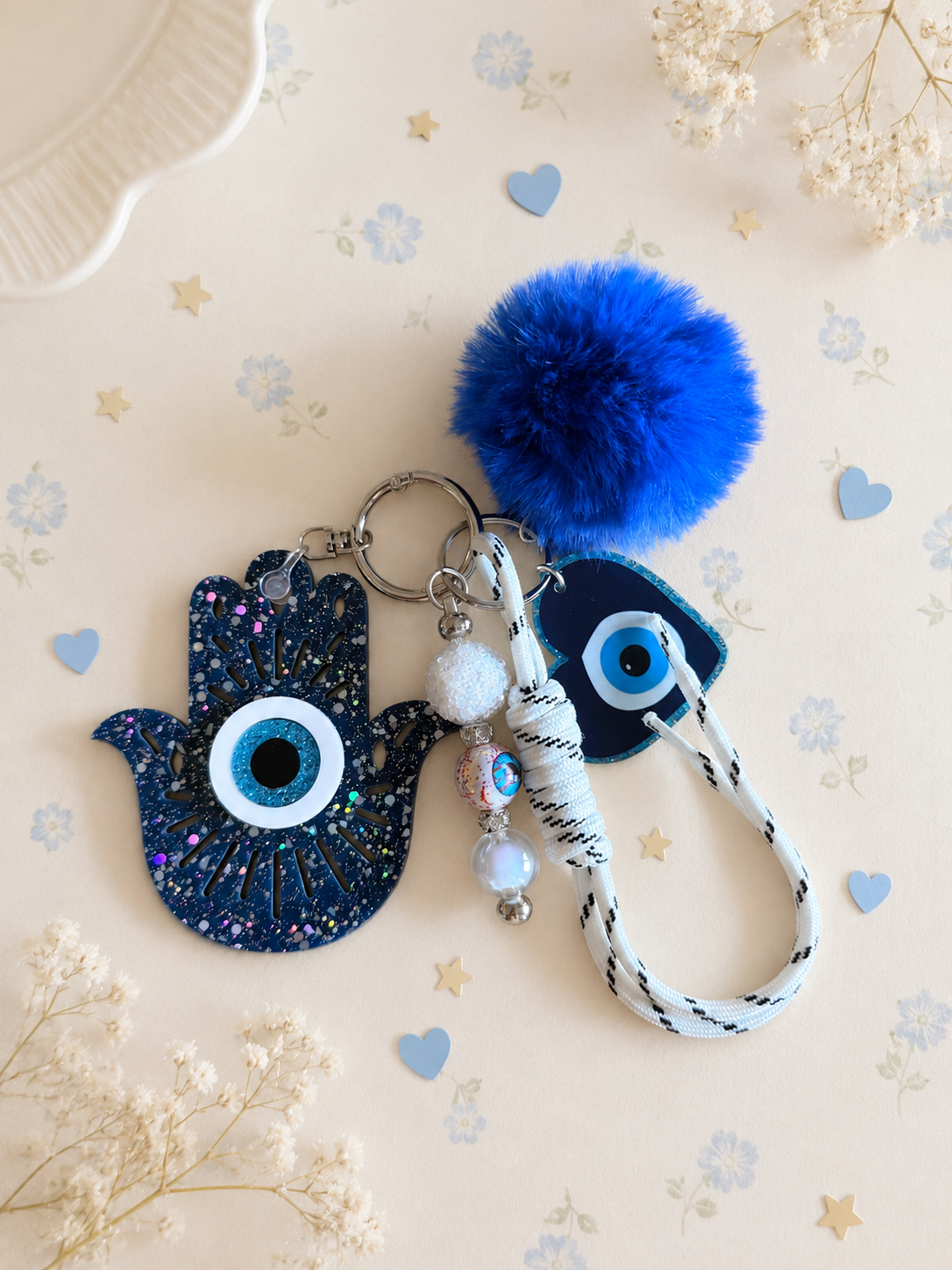 Hamsa Hand Evil Eye Bag Tag