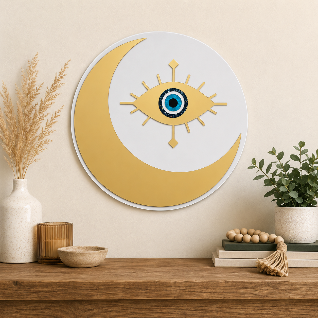 Moon Evil Eye Wall Art
