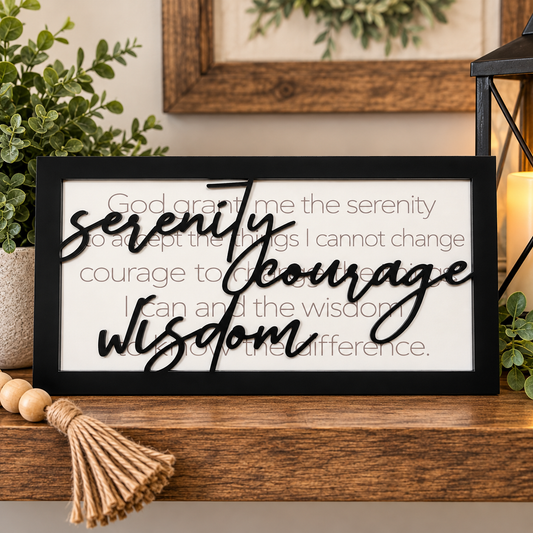 Serenity Prayer Sign – Inspirational Home Décor