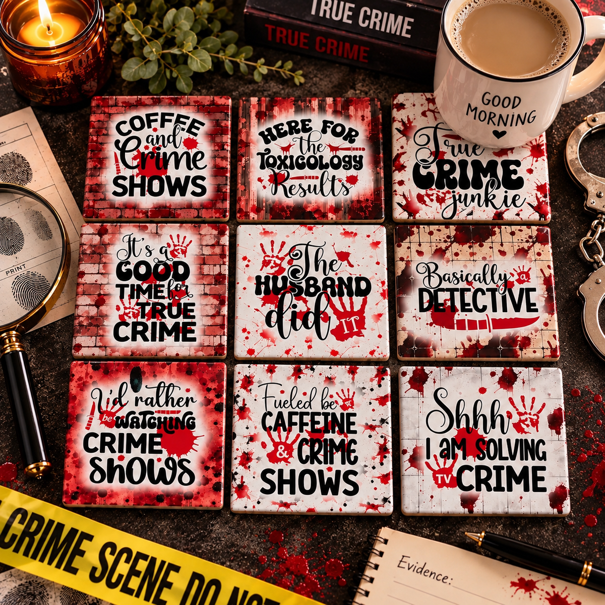 True Crime Coasters